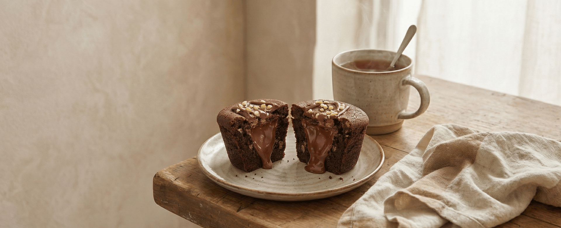 Nutella Cuffin on table