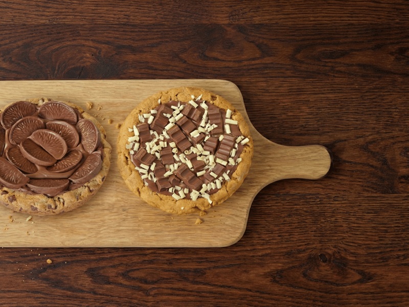 Loaded cookie on serving board